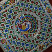 Peacock Design Silver Pooja Chowki