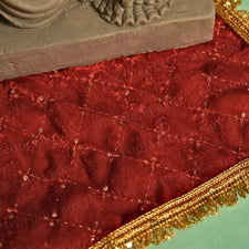 Handcrafted Red Velvet Aasan