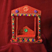 Handcrafted Red and Gold Krishan Jhula