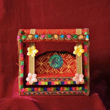 Elegant Red and Gold Krishan Jhula