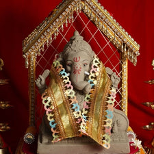 Gold & Muticolor Patka/Dupatta - 55cm