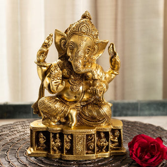 Vighneshvara Ganesha Brass Idol