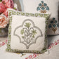 Nawabi Floral Block Print Quilted Cushion Cover