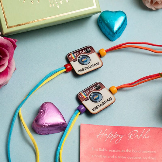 Instagram Addict Fun Quirky Rakhi