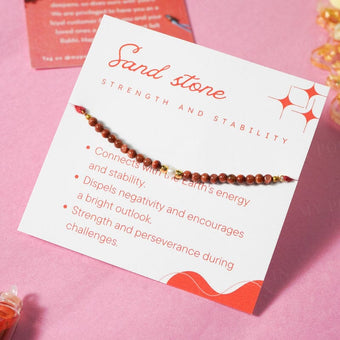 Sand Stone Healing Crystal Rakhi