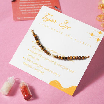 Tiger Eye Healing Crystal Rakhi