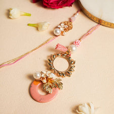 Floral Pink Bhaiya Bhabhi Set