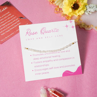 Rose Quartz Healing Crystal Rakhi