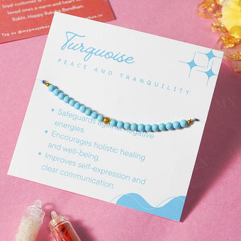 Turquoise Healing Crystal Rakhi
