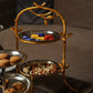 Gold Leaf 2 Tier Cake Stand