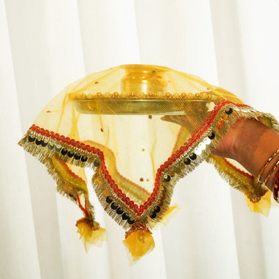 Charming Yellow Thali Cover