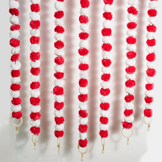 Incredible Floral Red White Backdrop Decoration