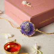 Ganesha Purple Agate Stone Rakhi