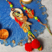 Designer Zardosi Bhaiya Bhabhi Rakhi