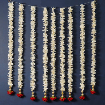 Artificial Jasmine And Roses Decorative Backdrop