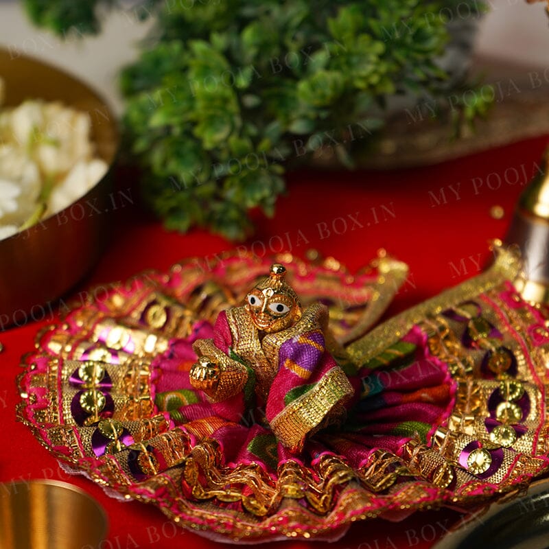Beautiful Laddu Gopal Brass Idol