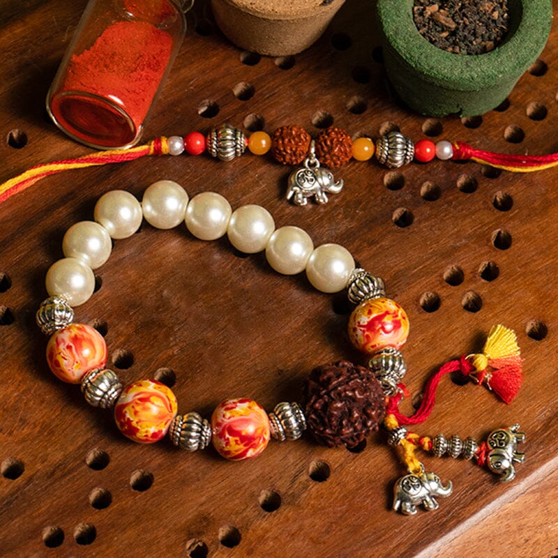 Shivaya Rudraksha Bhaiya Bhabhi Bracelet Rakhi