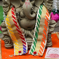 Multi Colour Satin Patka/Dupatta- 80cm.