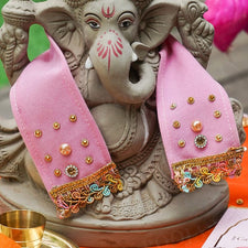 Velvet Patka/Dupatta Pink - 30cm.