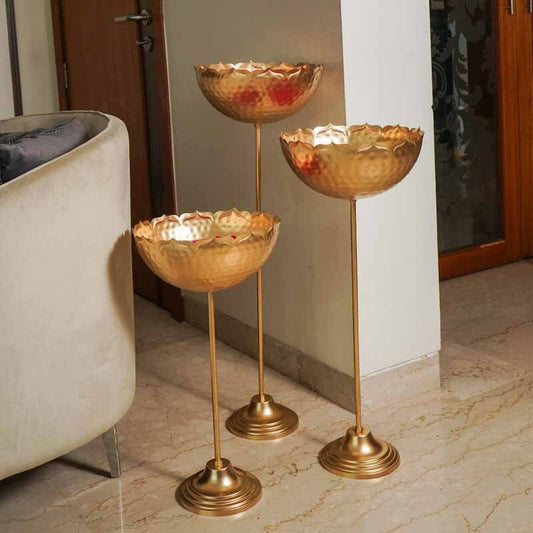 Gold Taj Urli with Stand (Tall)