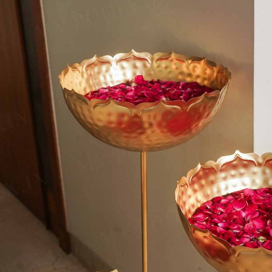 Gold Taj Urli with Stand (Tall)