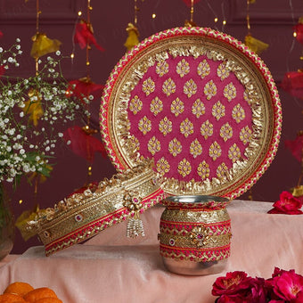 Banarasi Bliss KarwaChauth Thali Set