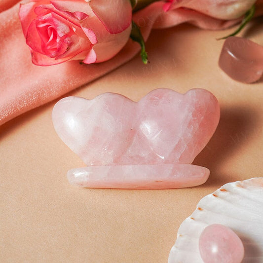 Rose Quartz Sweet Heart Showpiece