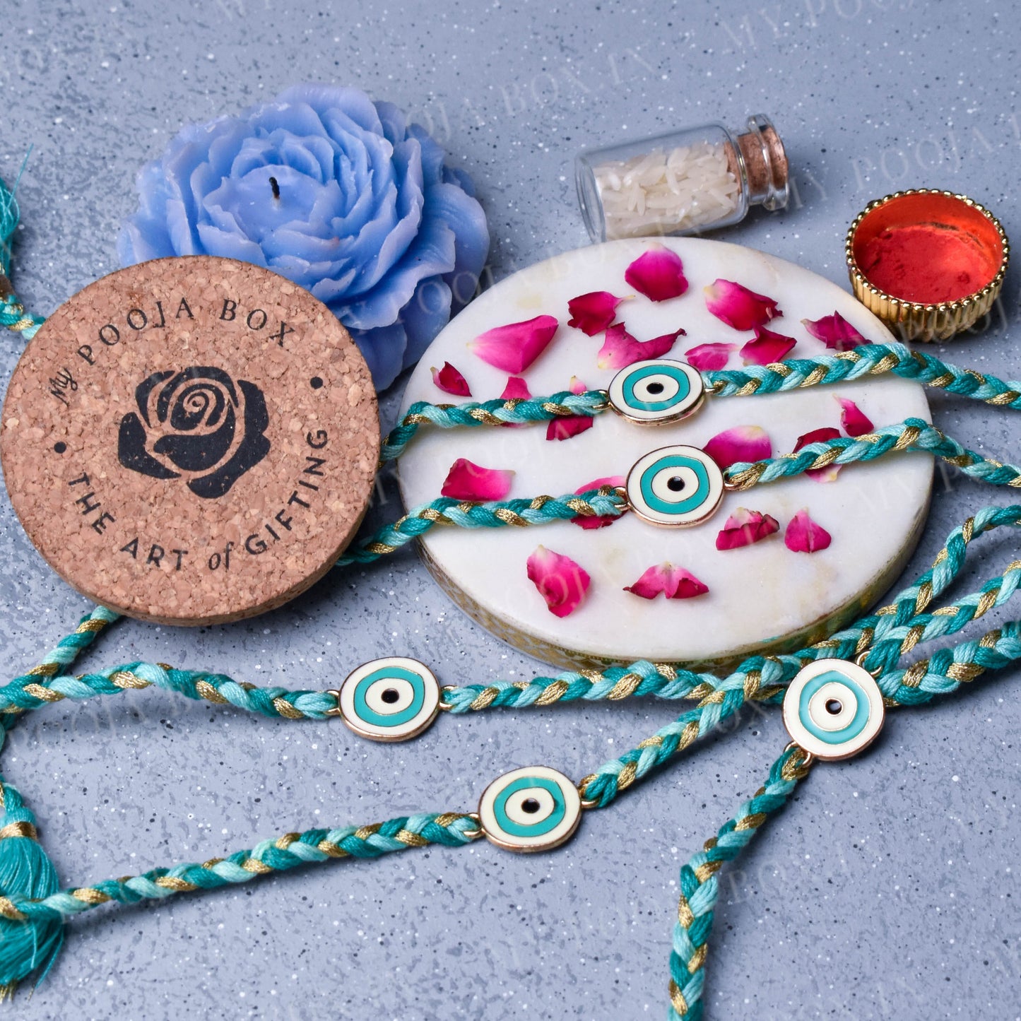 Diamond Studded Evil Eye Rakhi