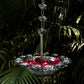 Luxury Floral Silver Finish Hanging Urli