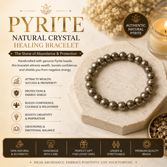 Pyrite Natural Crystal Healing Bracelet