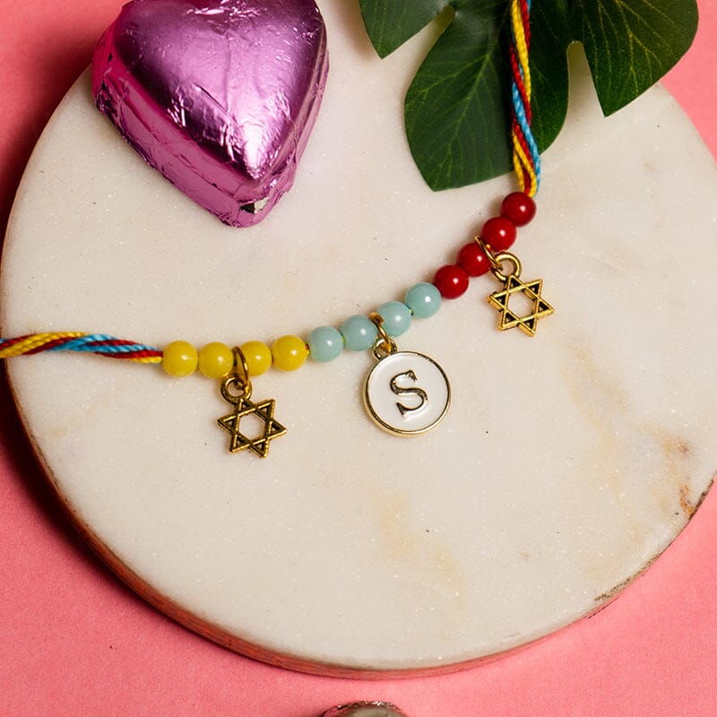 Personalised Quirky Rakhi with Initial S