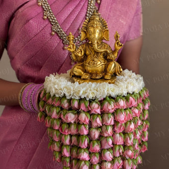 Ancient Brass Sitting Ganesha Idol