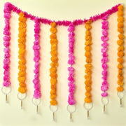 Incredible Floral Pink Orange Backdrop Decoration