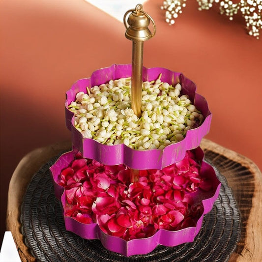 Traditional Layer Pink Urli/Dessert Stand
