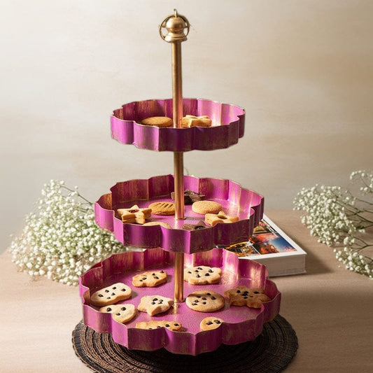 Traditional Layer Pink Urli/Dessert Stand