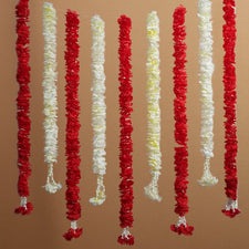 Artificial Jasmine Flower And Rose Red Backdrop Decoration