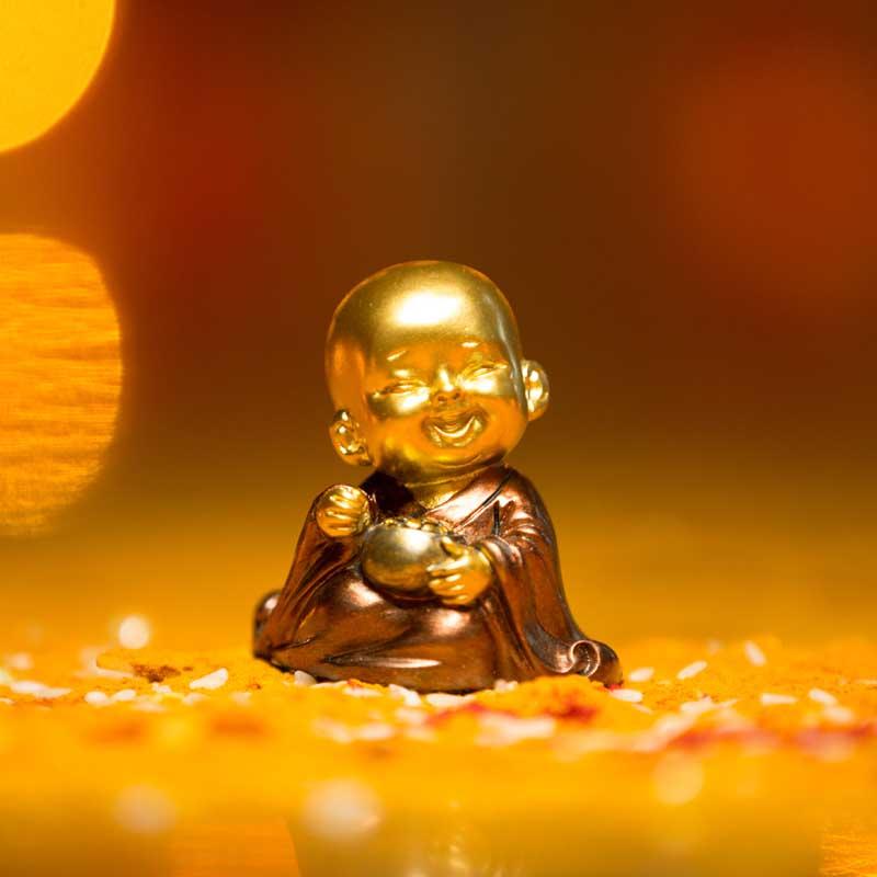 Golden Baby Monk Figurines Set of 4