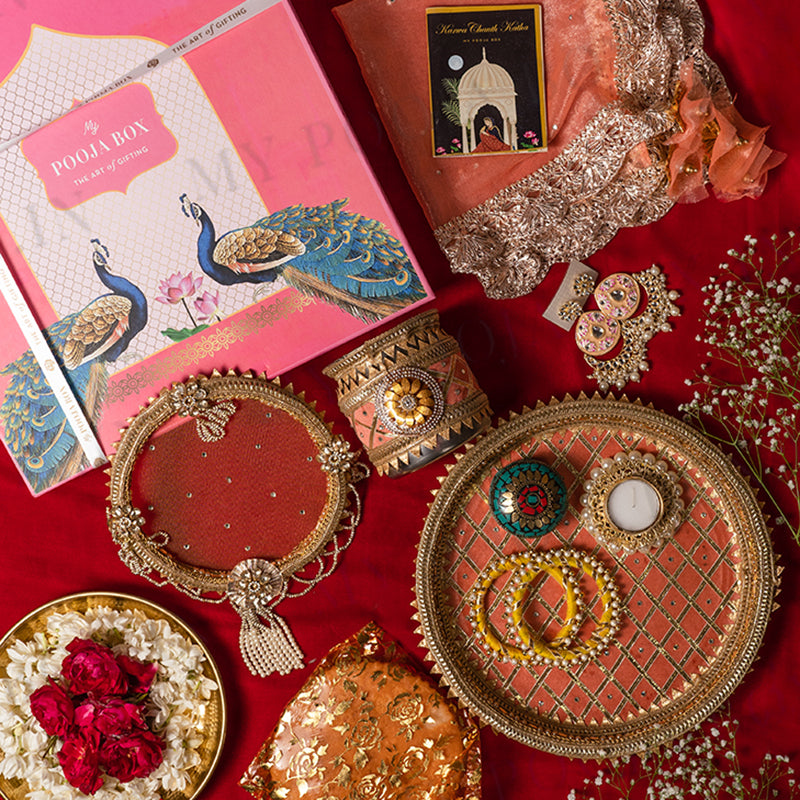 Pretty Peach Karwa Chauth Box
