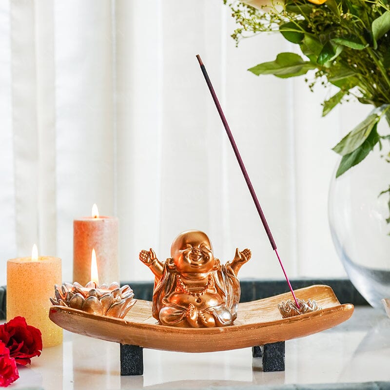Joyful Baby Monk T-light & Incense Holder