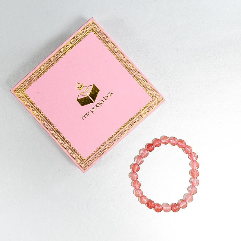 Strawberry Quartz Bracelet for Anxiety Relief