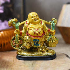 Feng Shui Golden Laughing Buddha for Wealth and Prosperity