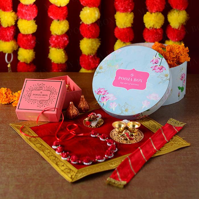 Ganesha Pooja Essentials Orange Hamper