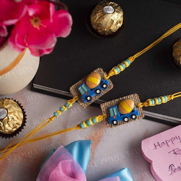 Quirky Mini Truck Rakhi (Set of 2)