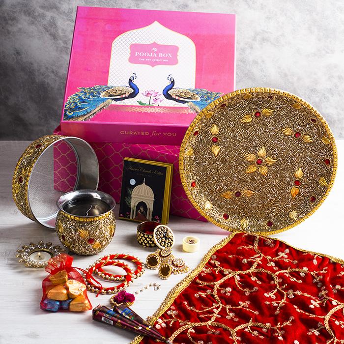 Buy Embellished Gift Box for Karwa Chauth Online in India