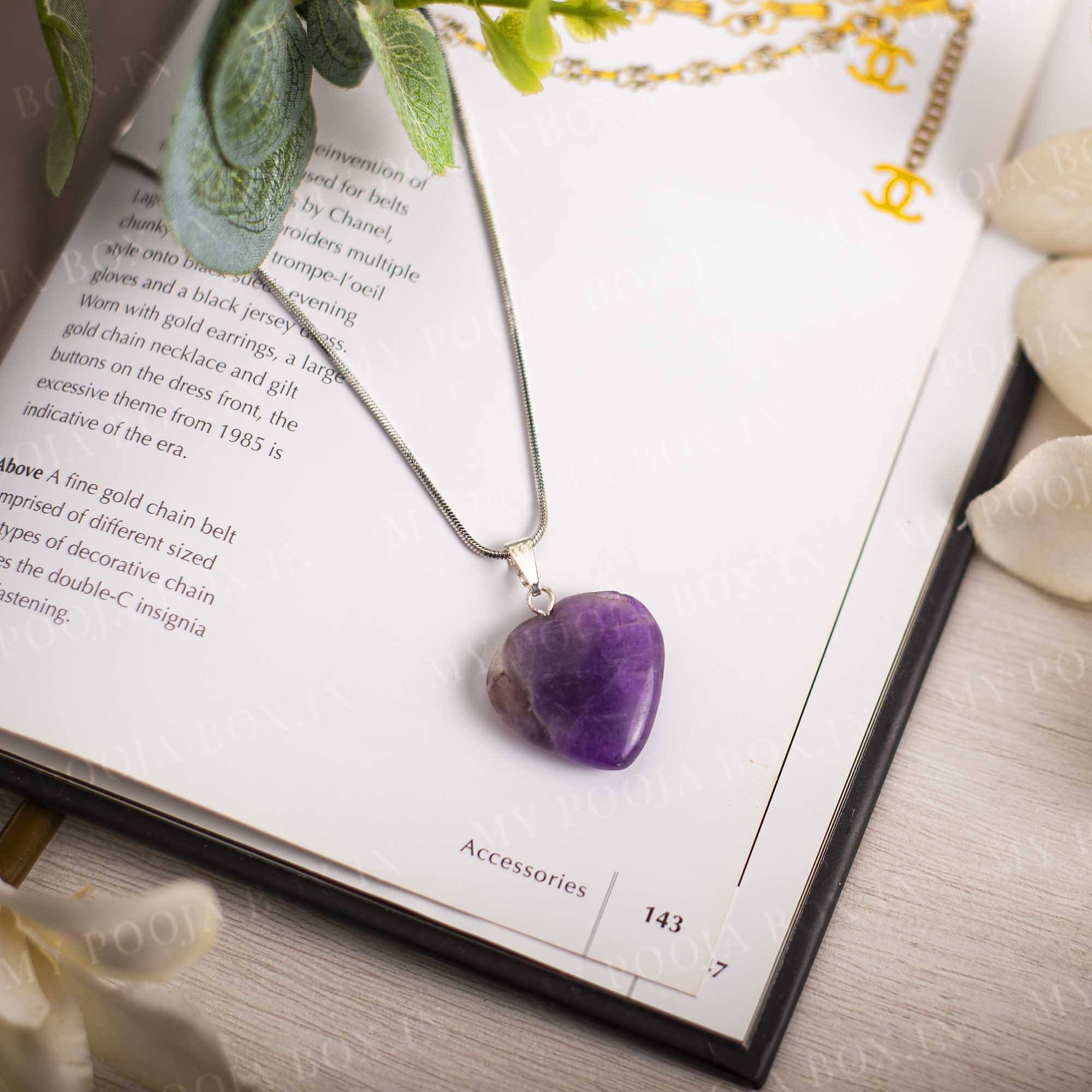 Amethyst Heart Pendant Necklace