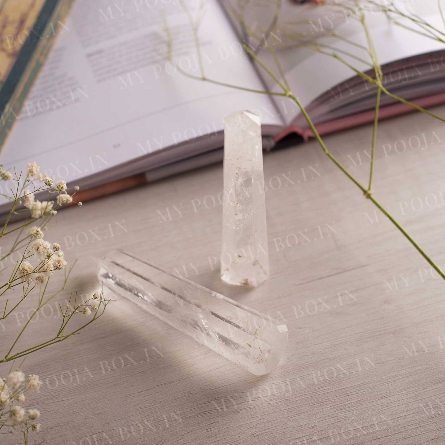 Clear Quartz Tower/Pencil (Set of 2) | The Universal Crystal