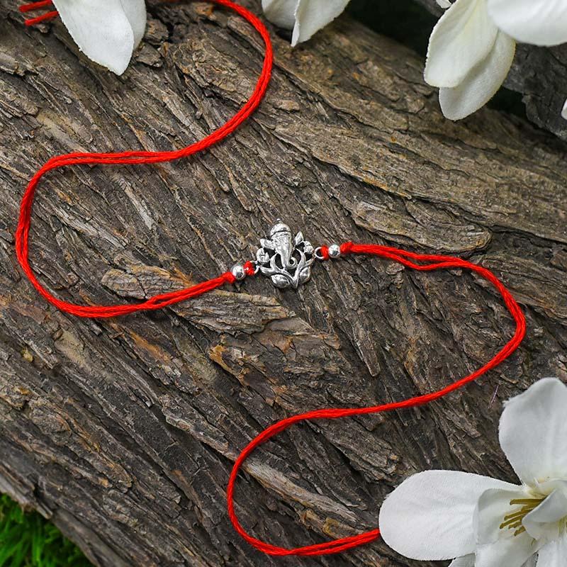 925 Silver Ganesha Rakhi