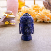 Lapis Lazuli Natural Crystal Buddha Head