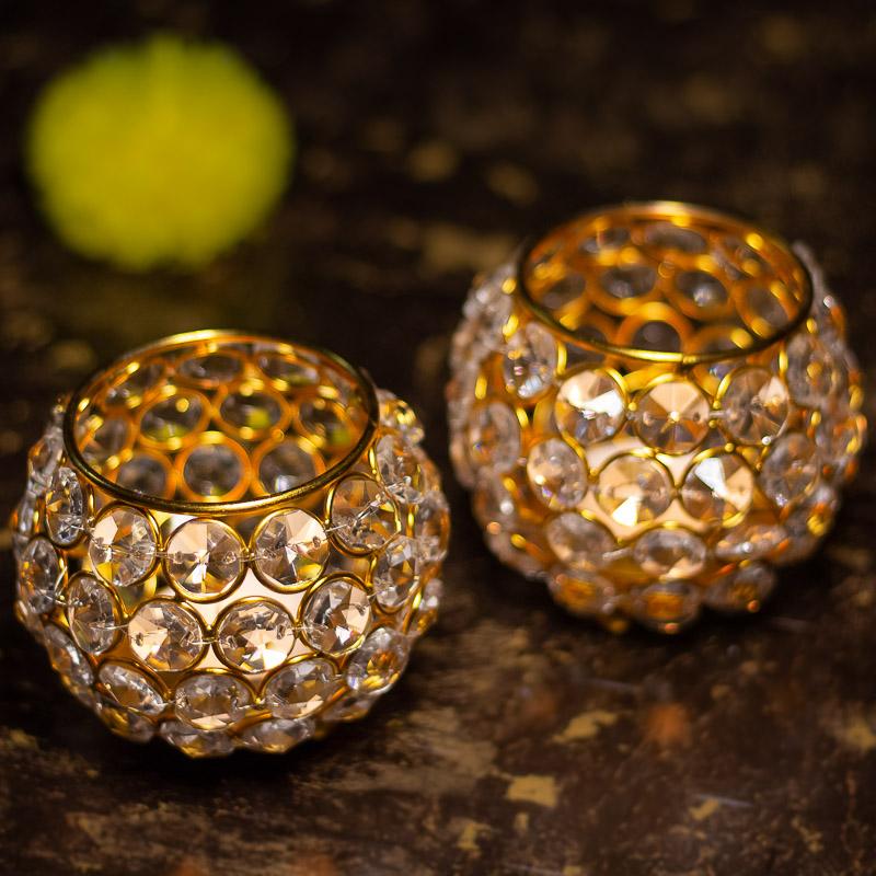 Crystal T-light Holder ( Set of 2)