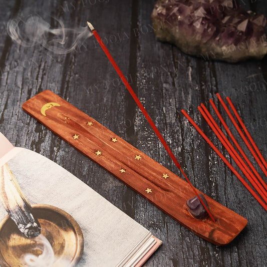 Amethyst Wooden Incense Stand